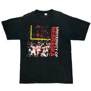 Vintage University of Nebraska Football Tee Black